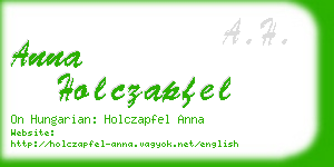 anna holczapfel business card